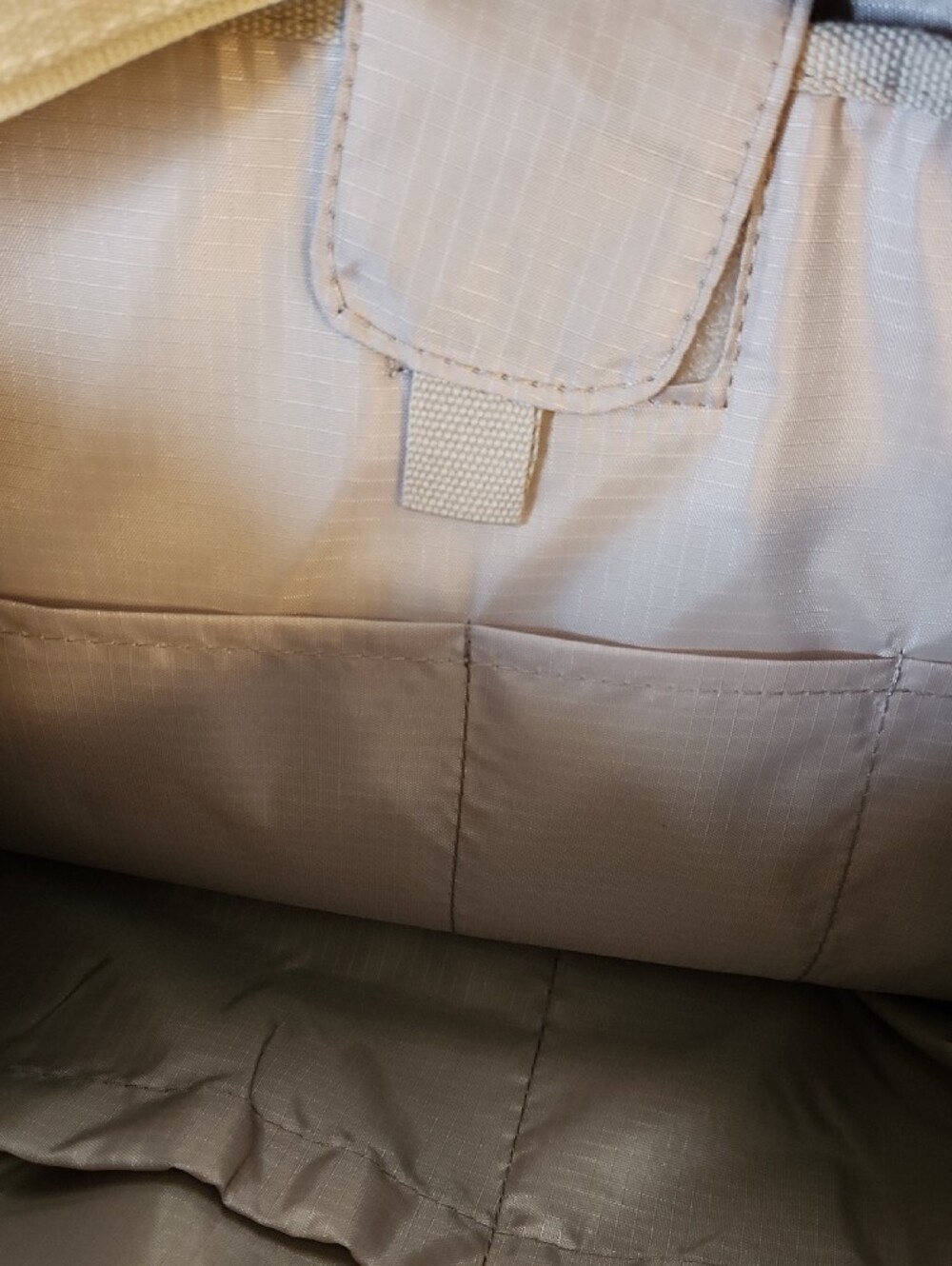 NWT Simple Modern Harper Neutral Cream Canvas Tote with Brown Trim - Picture 4 of 7